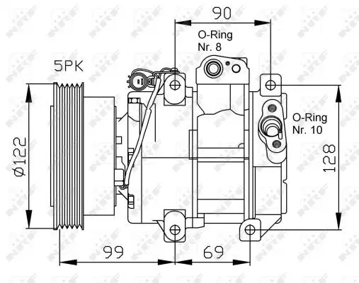 Handler.Part Compressor, air conditioning NRF 32442G 3