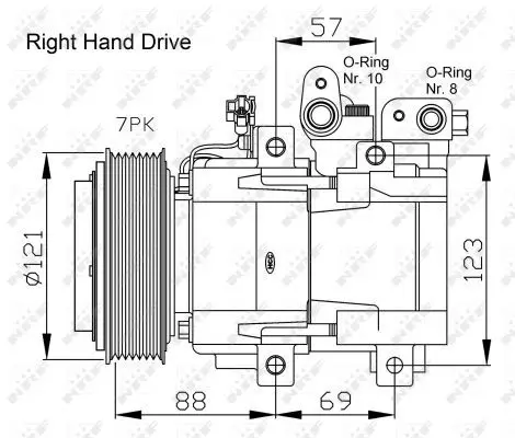 Handler.Part Compressor, air conditioning NRF 32443G 5