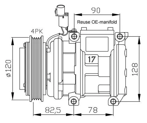 Handler.Part Compressor, air conditioning NRF 32449 1