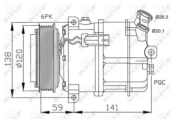 Handler.Part Compressor, air conditioning NRF 32191 1