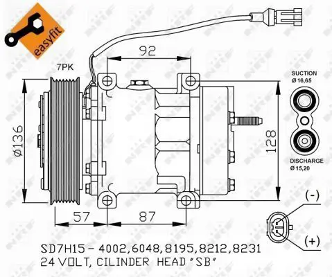 Handler.Part Compressor, air conditioning NRF 32477 5