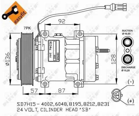 Handler.Part Compressor, air conditioning NRF 32477G 1