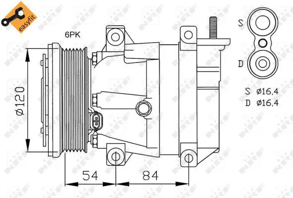 Handler.Part Compressor, air conditioning NRF 32484 1