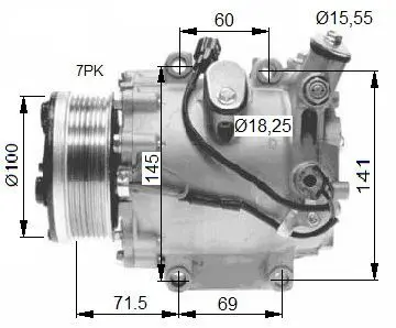 Handler.Part Compressor, air conditioning NRF 32491 1