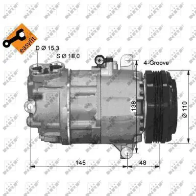 Handler.Part Compressor, air conditioning NRF 32493 1