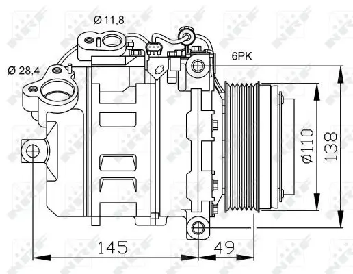 Handler.Part Compressor, air conditioning NRF 32533 1