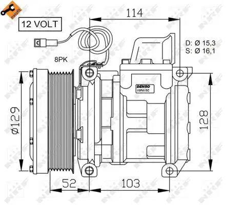 Handler.Part Compressor, air conditioning NRF 32565G 3