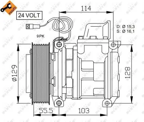 Handler.Part Compressor, air conditioning NRF 32567 3