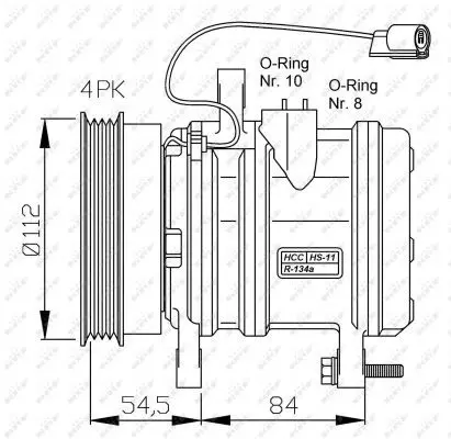 Handler.Part Compressor, air conditioning NRF 32368G 5