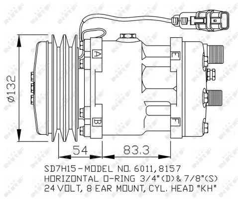 Handler.Part Compressor, air conditioning NRF 32708 3