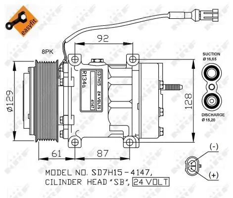 Handler.Part Compressor, air conditioning NRF 32780G 3