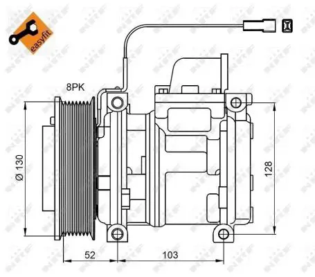 Handler.Part Compressor, air conditioning NRF 32824 1