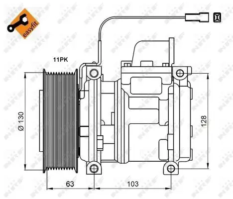 Handler.Part Compressor, air conditioning NRF 32829 1