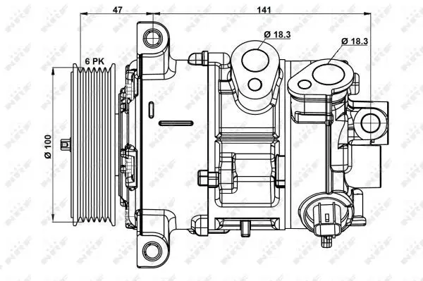 Handler.Part Compressor, air conditioning NRF 32882 4