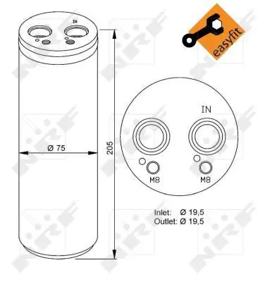 Handler.Part Dryer, air conditioning NRF 33204 5