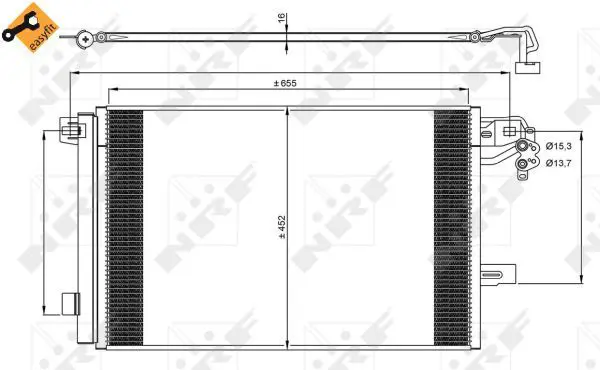 Handler.Part Condenser, air conditioning NRF 350064 1