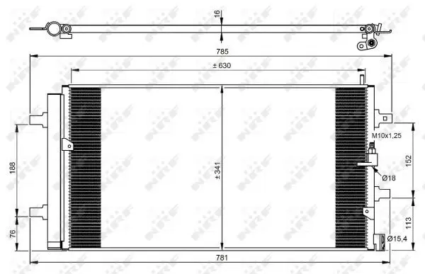 Handler.Part Condenser, air conditioning NRF 350069 1