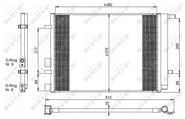 Handler.Part Condenser, air conditioning NRF 350095 1