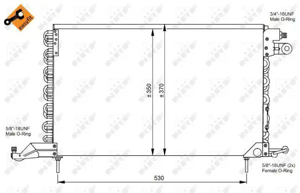 Handler.Part Condenser, air conditioning NRF 35027 5