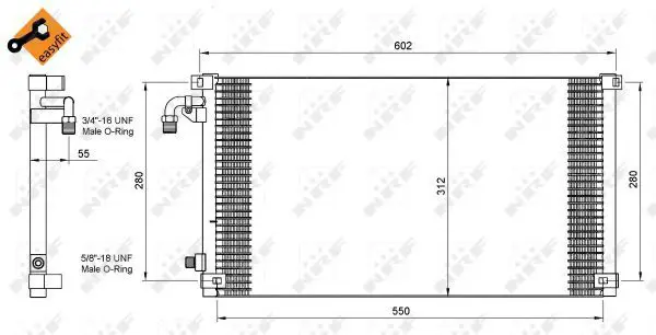 Handler.Part Condenser, air conditioning NRF 35103 1