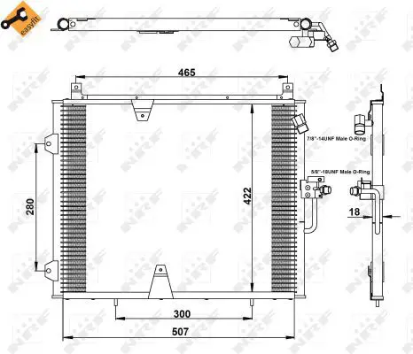 Handler.Part Condenser, air conditioning NRF 35129 1