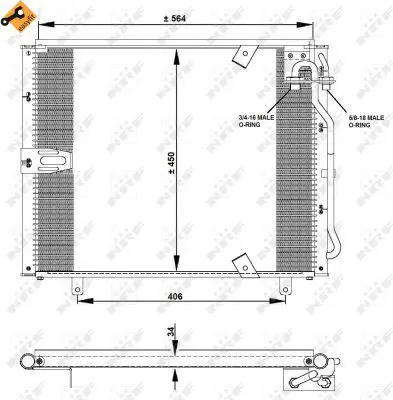 Handler.Part Condenser, air conditioning NRF 35132 1