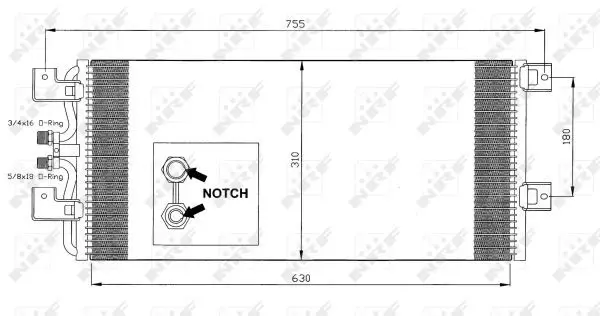 Handler.Part Condenser, air conditioning NRF 35140 1