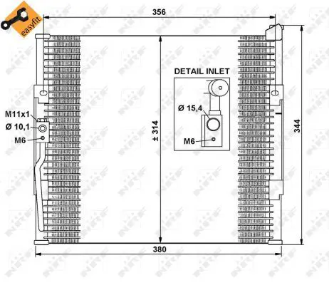 Handler.Part Condenser, air conditioning NRF 35146 1