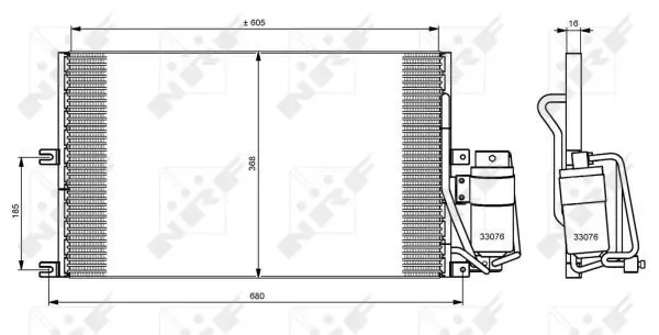 Handler.Part Condenser, air conditioning NRF 35183 1