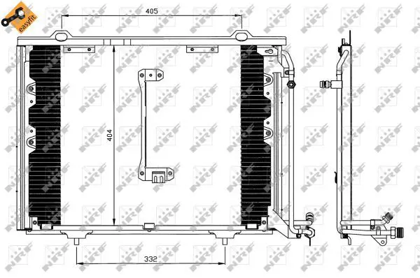 Handler.Part Condenser, air conditioning NRF 35214 1