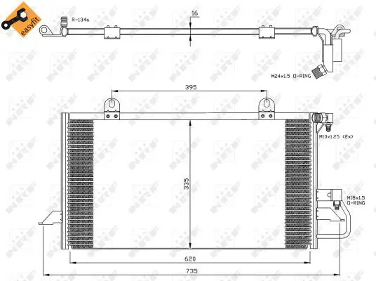 Handler.Part Condenser, air conditioning NRF 35247 1