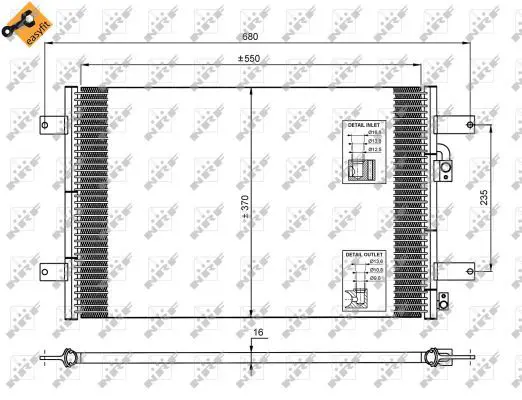 Handler.Part Condenser, air conditioning NRF 35249 1