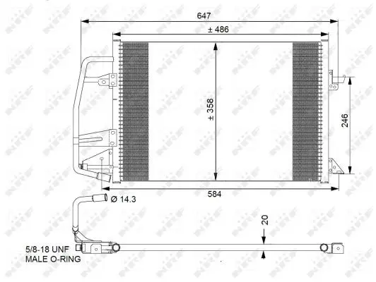 Handler.Part Condenser, air conditioning NRF 35251 1