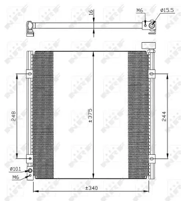 Handler.Part Condenser, air conditioning NRF 35264 3