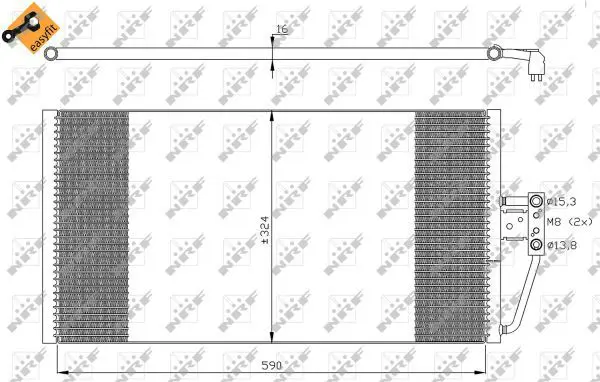 Handler.Part Condenser, air conditioning NRF 35295 1