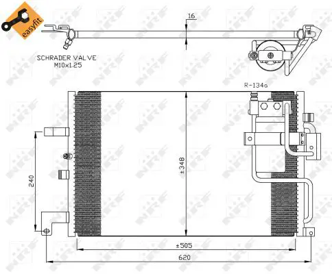 Handler.Part Condenser, air conditioning NRF 35299 1