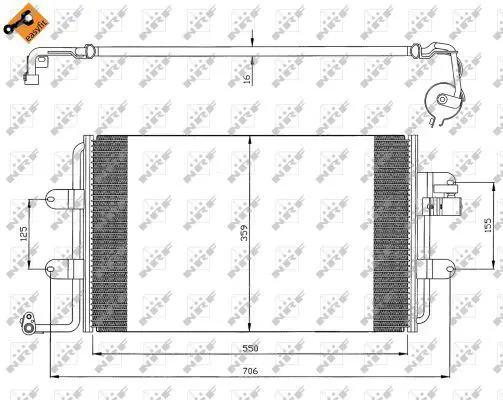 Handler.Part Condenser, air conditioning NRF 35300 1