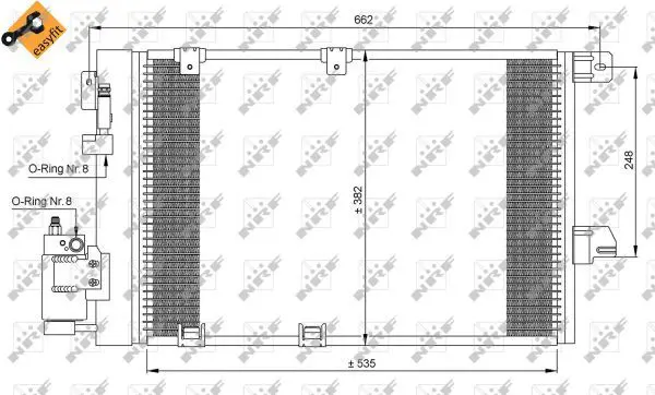 Handler.Part Condenser, air conditioning NRF 35301 3