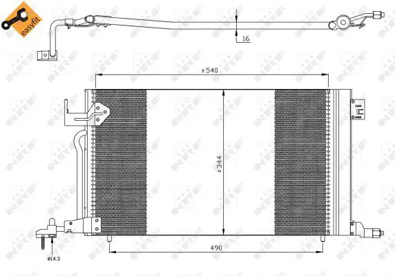 Handler.Part Condenser, air conditioning NRF 35304 1