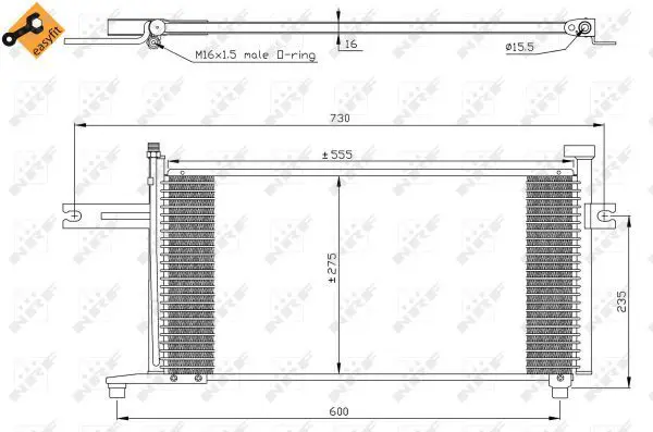 Handler.Part Condenser, air conditioning NRF 35315 1