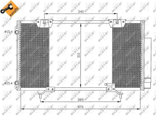 Handler.Part Condenser, air conditioning NRF 35337 1