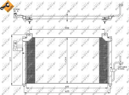 Handler.Part Condenser, air conditioning NRF 35356 1