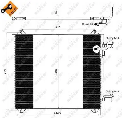 Handler.Part Condenser, air conditioning NRF 35362 1