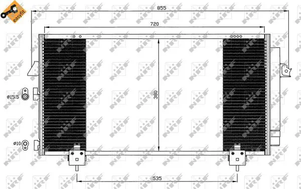 Handler.Part Condenser, air conditioning NRF 35381 4