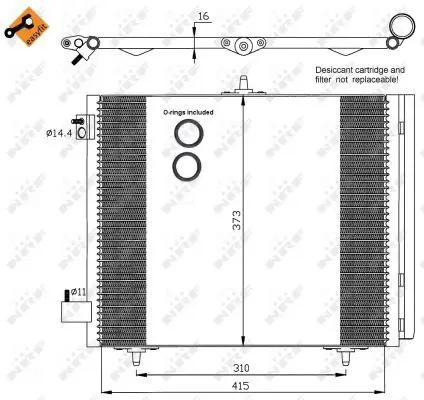 Handler.Part Condenser, air conditioning NRF 35405 5