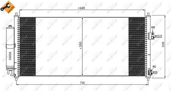 Handler.Part Condenser, air conditioning NRF 35435 4