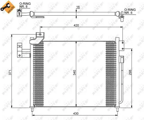 Handler.Part Condenser, air conditioning NRF 35460 1