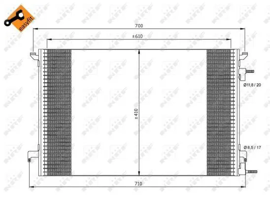 Handler.Part Condenser, air conditioning NRF 35467 3