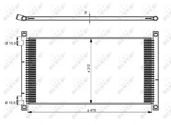 Handler.Part Condenser, air conditioning NRF 35490 1