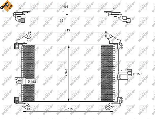 Handler.Part Condenser, air conditioning NRF 35494 1